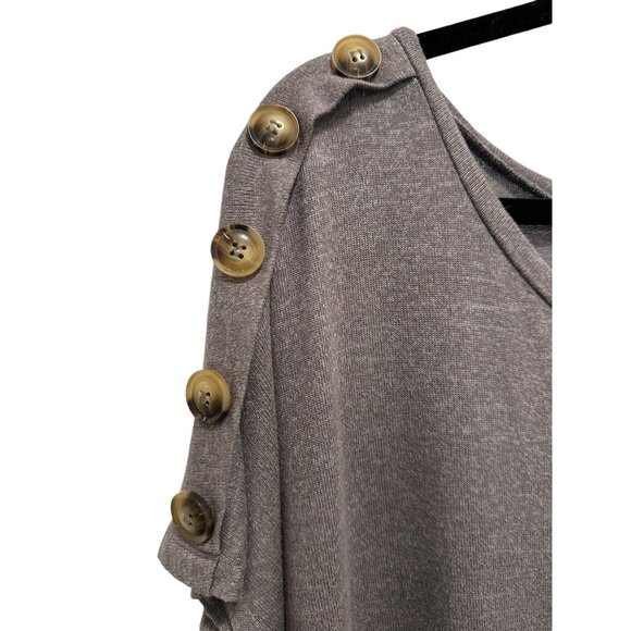 🍒 2/$20 🍒 Light Brown A-line Plus Size Dress with Button Accents sx 2X - Picture 4 of 9